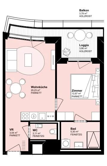 2-Zimmer-Wohnung mieten in Wien – 43,85 m², € 1.199 – Bild 19 von 20