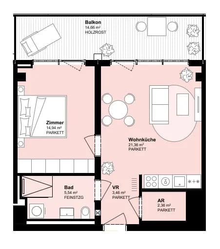 2-Zimmer-Wohnung mieten in Wien – 47,66 m², € 1.199 – Bild 19 von 20