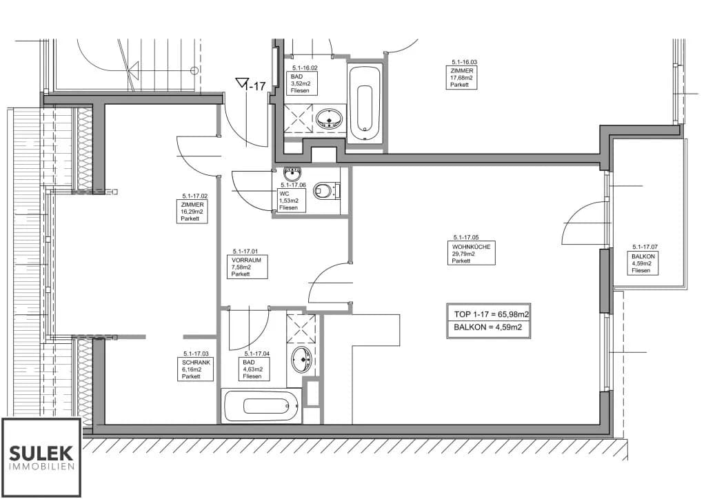 2-Zimmer-Wohnung mieten in Wien – 65,98 m², € 1.590 – Bild 16 von 16