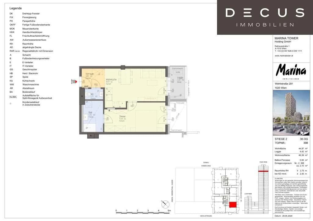 2-Zimmer-Wohnung kaufen in Wien – 44,37 m², € 435.000 – Bild 5 von 5