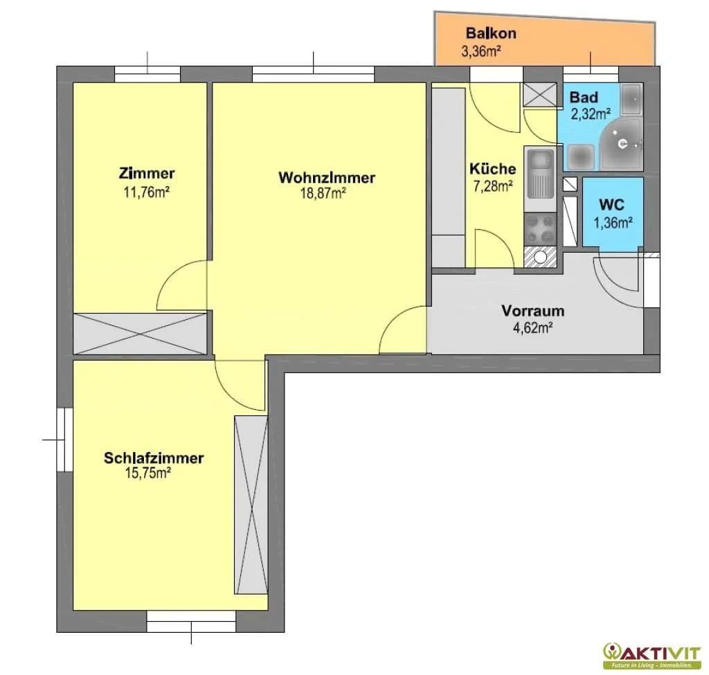 3-Zimmer-Wohnung kaufen in Voitsberg – 60 m², € 89.000 – Bild 16 von 16