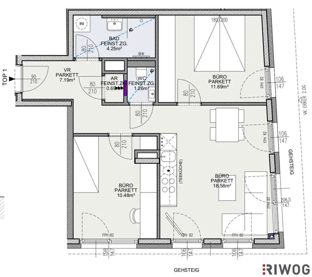 3-Zimmer-Gewerbeimmobilie kaufen in Wien – 54 m², € 249.000 – Bild 36 von 36