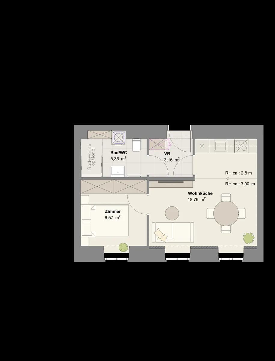 2-Zimmer-Wohnung kaufen in Wien – 35,88 m², € 280.300 – Bild 6 von 6