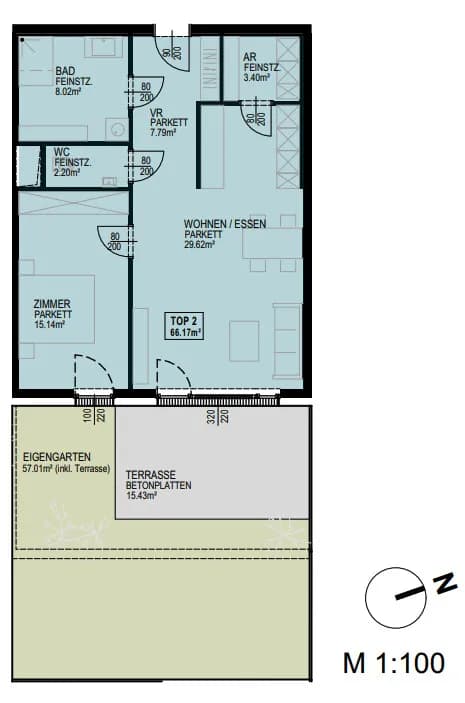 2-Zimmer-Wohnung kaufen in Mödling – 66,27 m², € 444.658 – Bild 3 von 12