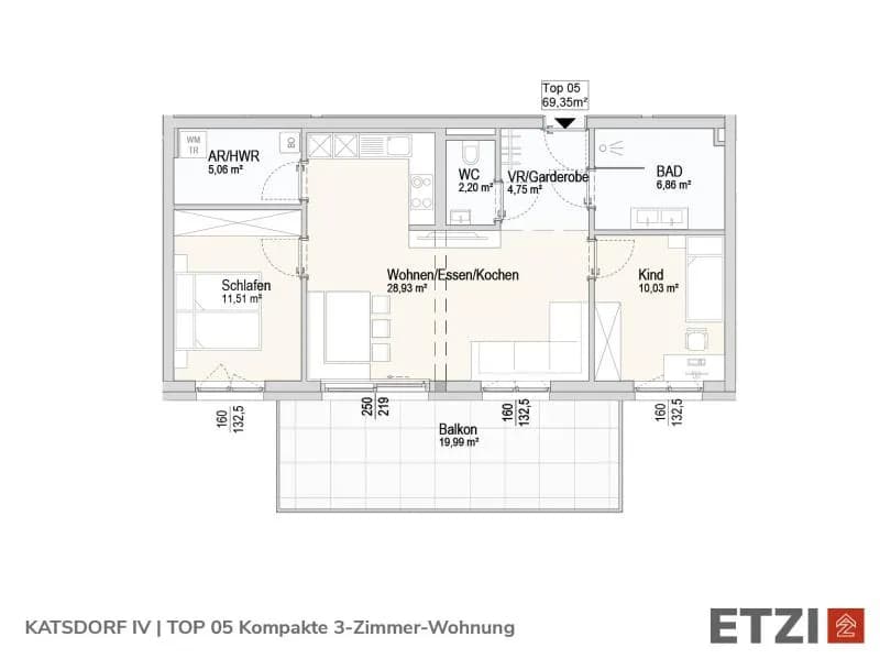 3-Zimmer-Wohnung kaufen in Linz – 69,35 m², € 357.100 – Bild 4 von 13
