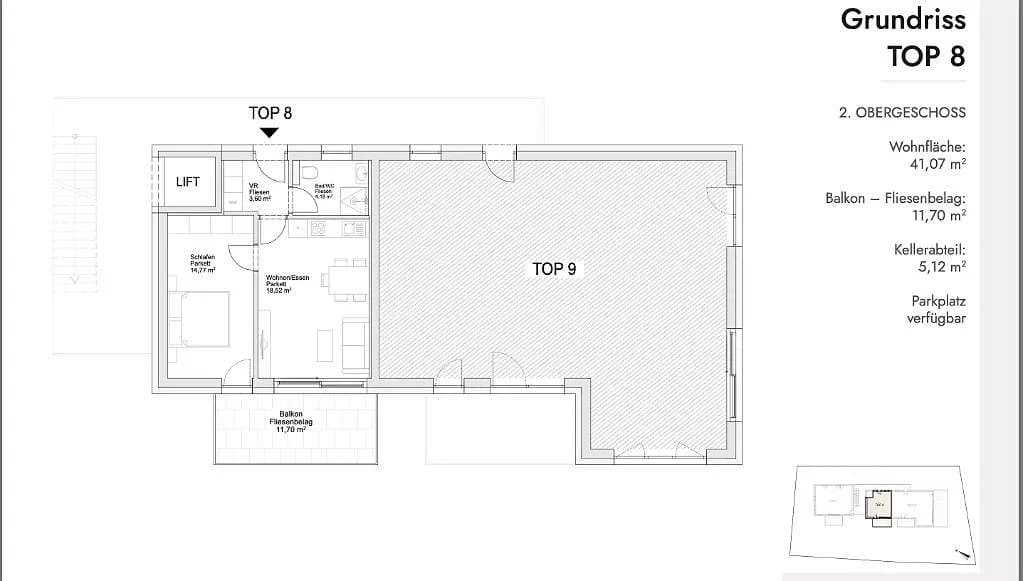 2-Zimmer-Wohnung kaufen in Graz – 41,07 m², € 276.101 – Bild 4 von 4