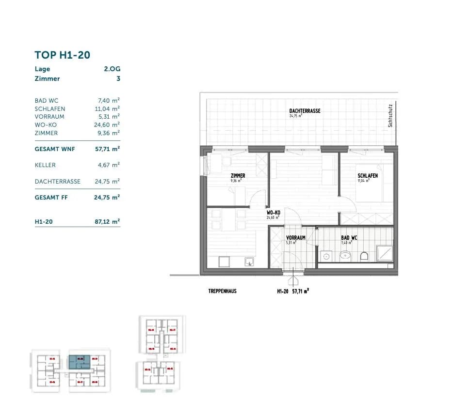 3-Zimmer-Wohnung kaufen in Graz – 57,71 m², € 277.680 – Bild 6 von 8