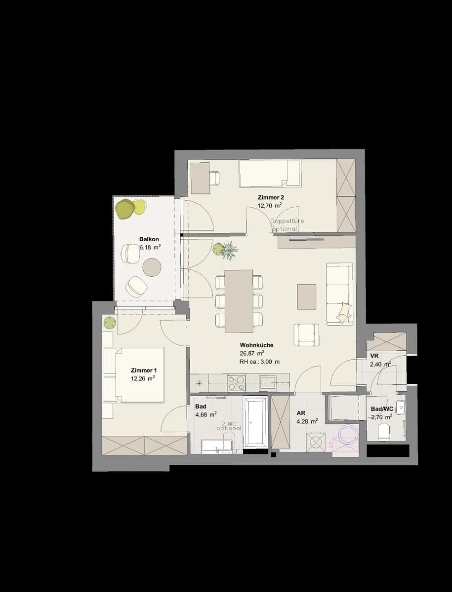 3-Zimmer-Wohnung kaufen in Wien – 68,98 m², € 520.300 – Bild 8 von 8