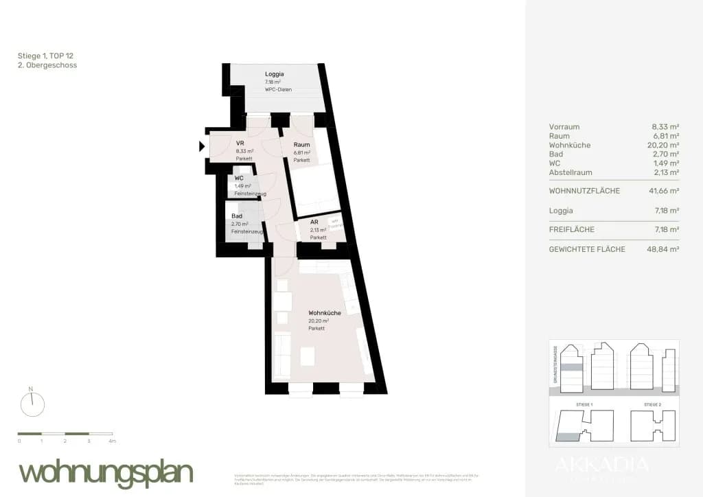 2-Zimmer-Wohnung kaufen in Wien – 48,48 m², € 391.000 – Bild 13 von 13