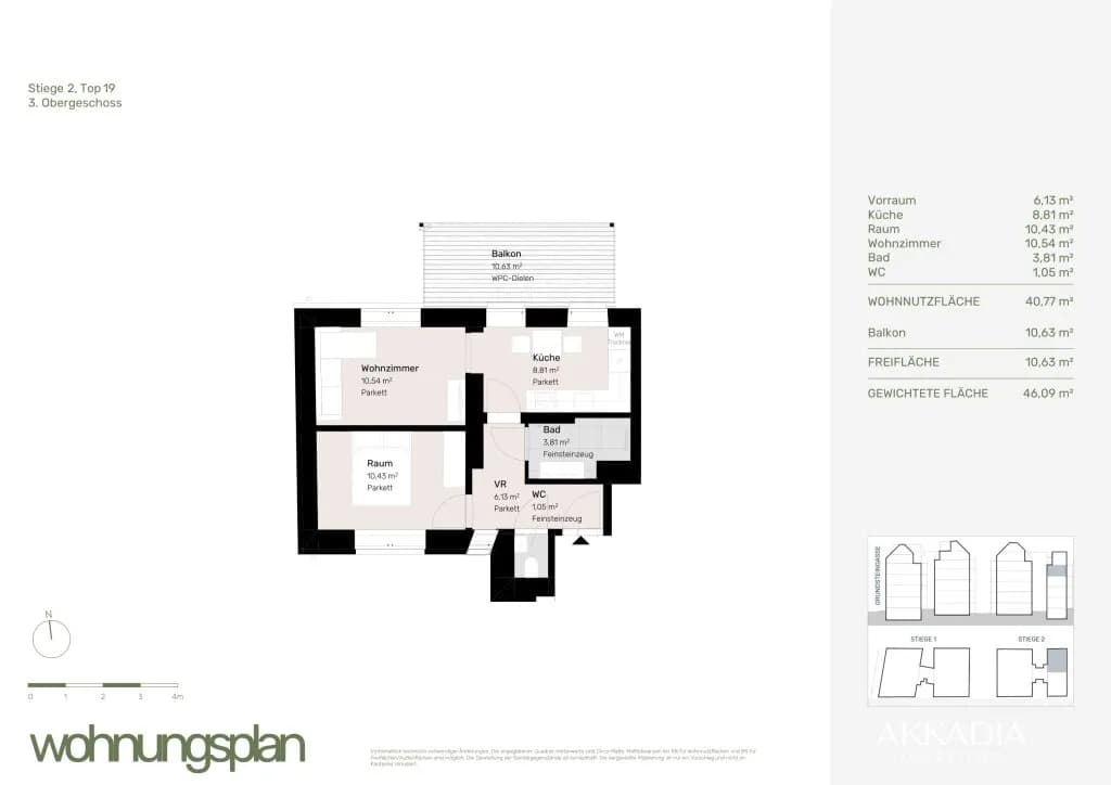 2-Zimmer-Wohnung kaufen in Wien – 40,77 m², € 368.000 – Bild 15 von 15
