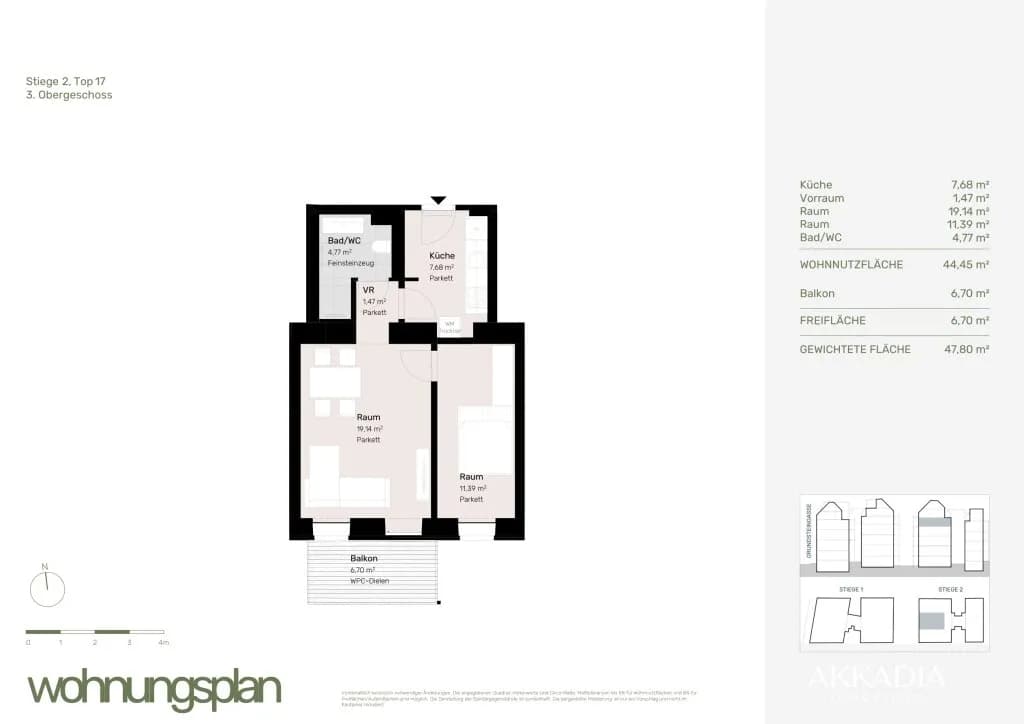 2-Zimmer-Wohnung kaufen in Wien – 44,45 m², € 383.000 – Bild 14 von 14