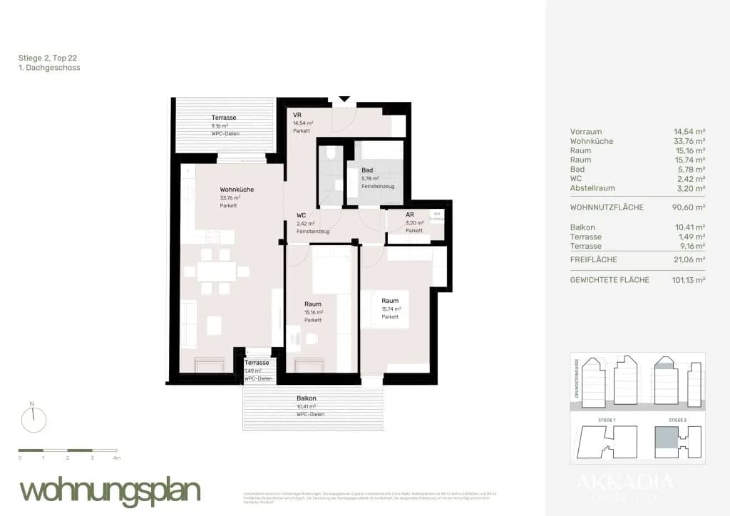3-Zimmer-Wohnung kaufen in Wien – 90,6 m², € 888.000 – Bild 14 von 14