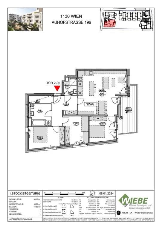4-Zimmer-Wohnung kaufen in Wien – 90,33 m², € 854.800 – Bild 7 von 7