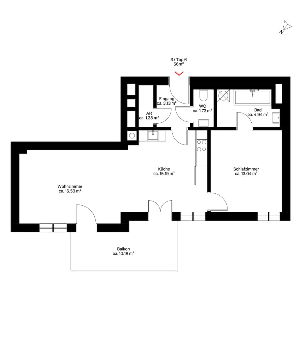 2-Zimmer-Wohnung kaufen in Wien – 56 m², € 398.000 – Bild 16 von 17