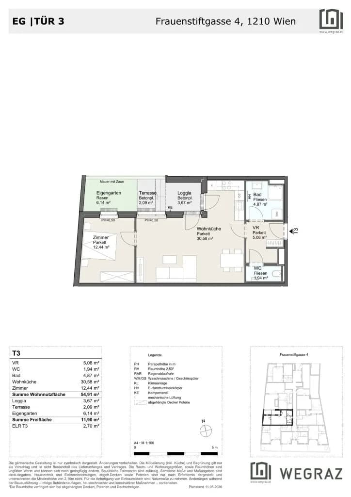 2-Zimmer-Wohnung kaufen in Wien – 54,91 m², € 295.455 – Bild 7 von 7