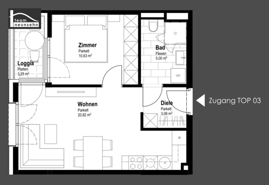 Immobilie kaufen in Wien – 39,51 m², € 175.100 – Bild 12 von 12