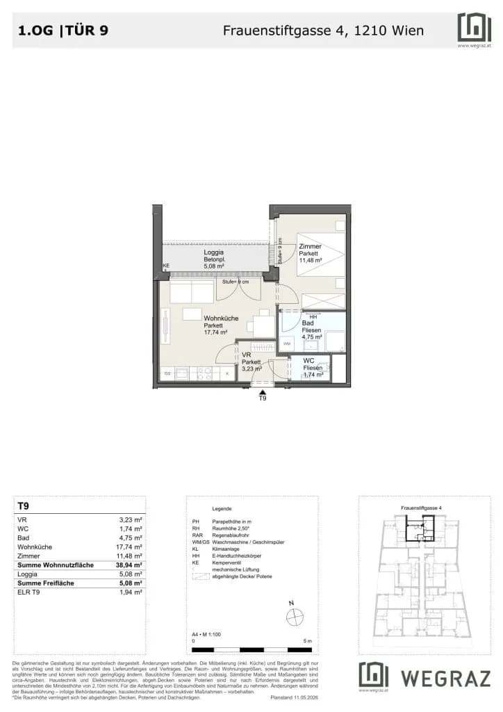 2-Zimmer-Wohnung kaufen in Wien – 38,94 m², € 240.000 – Bild 6 von 6