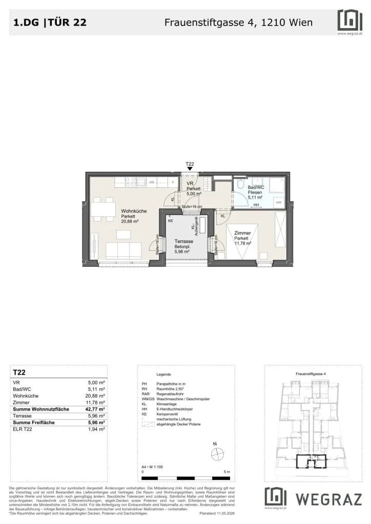 2-Zimmer-Wohnung kaufen in Wien – 42,77 m², € 262.727 – Bild 7 von 7
