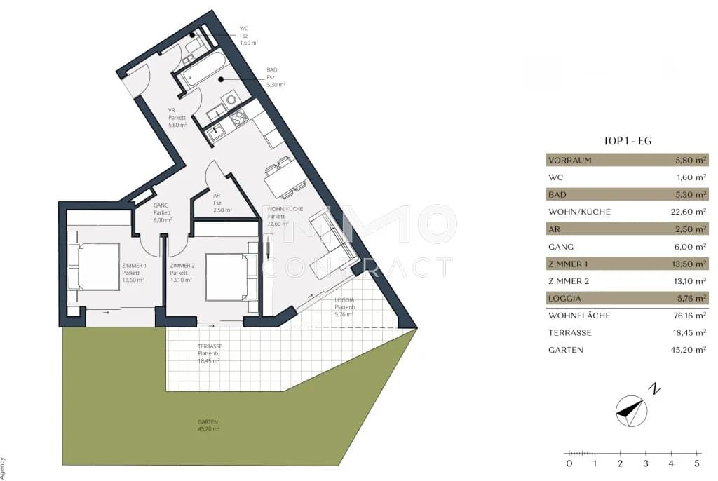 3-Zimmer-Wohnung kaufen in Wien – 76,29 m², € 469.000 – Bild 8 von 8