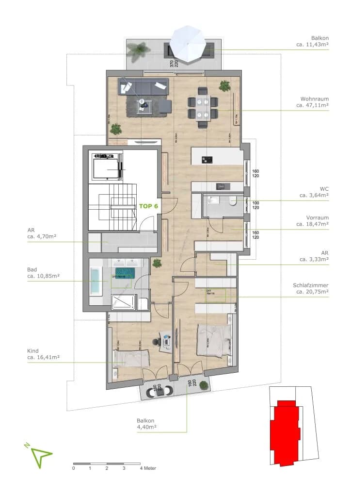 3-Zimmer-Wohnung kaufen in Vöcklabruck – 121 m², € 1.189.000 – Bild 16 von 16