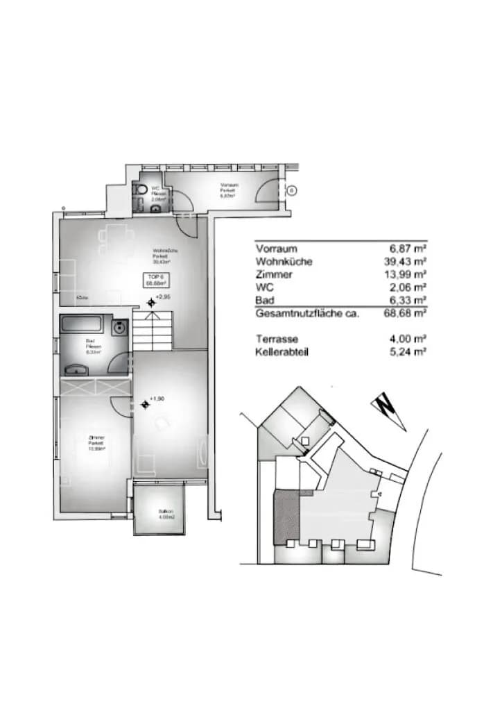 2-Zimmer-Wohnung kaufen in Wien – 68,68 m², € 325.000 – Bild 4 von 4