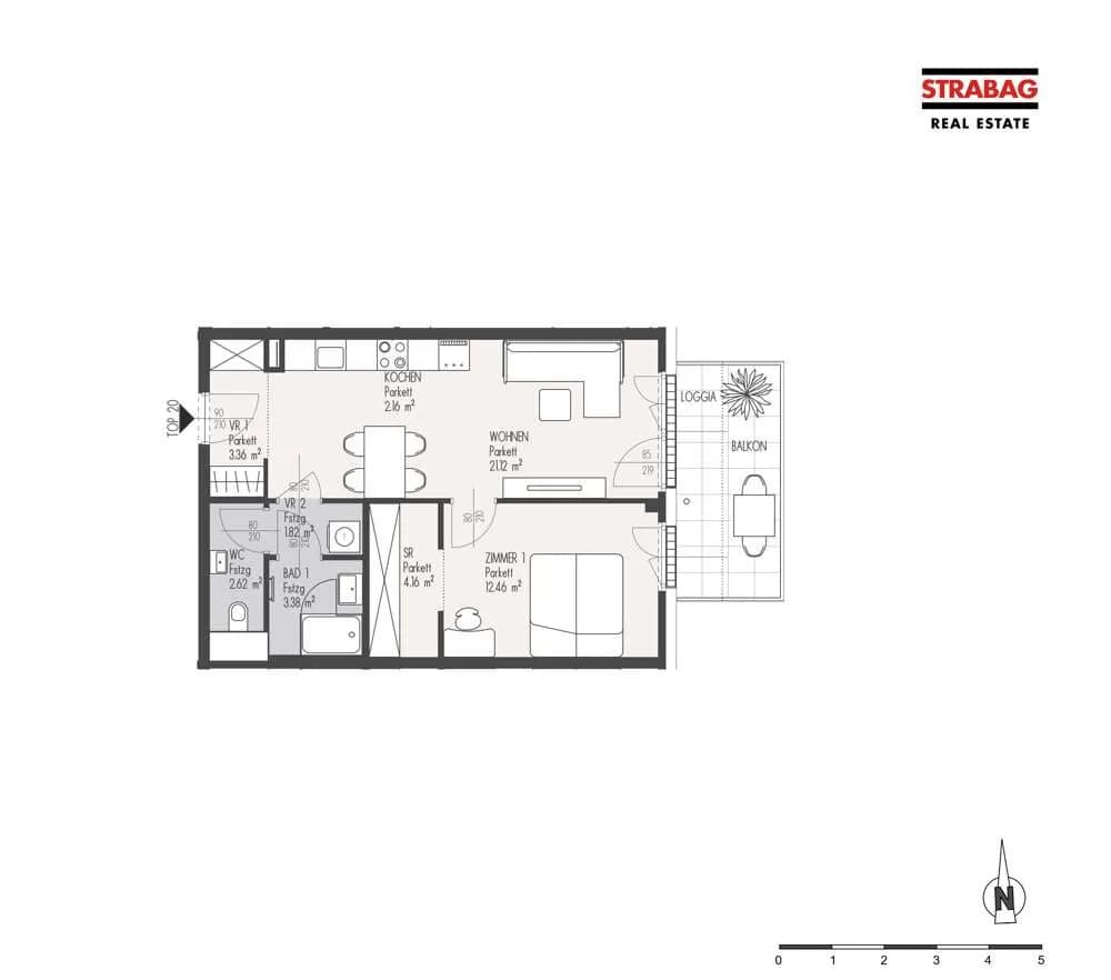 2-Zimmer-Wohnung kaufen in Wien – 51,08 m², € 309.000 – Bild 2 von 2