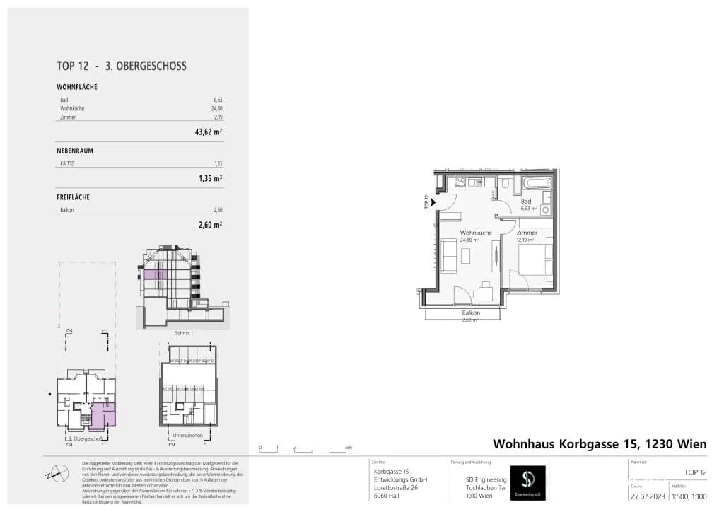 2-Zimmer-Wohnung kaufen in Wien – 43,62 m², € 362.000 – Bild 8 von 8