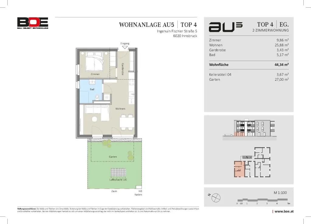 2-Zimmer-Wohnung kaufen in Innsbruck – 44,34 m², € 433.000 – Bild 6 von 7