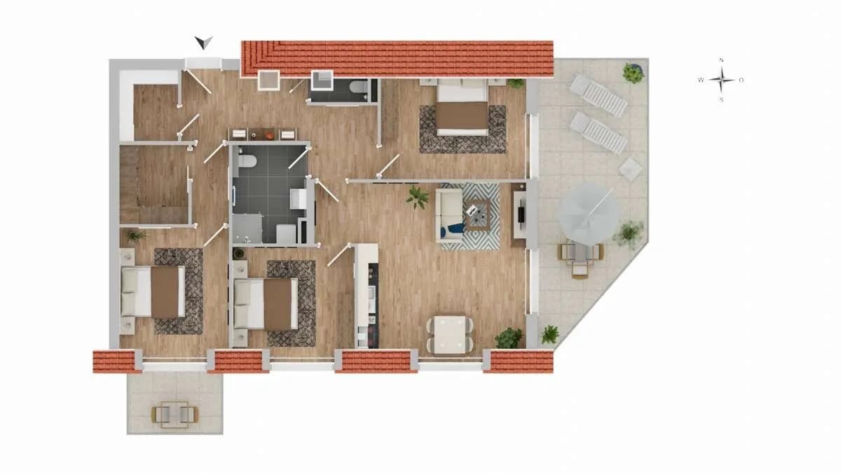 4-Zimmer-Wohnung kaufen in Klagenfurt – 106,6 m², € 642.500 – Bild 5 von 6