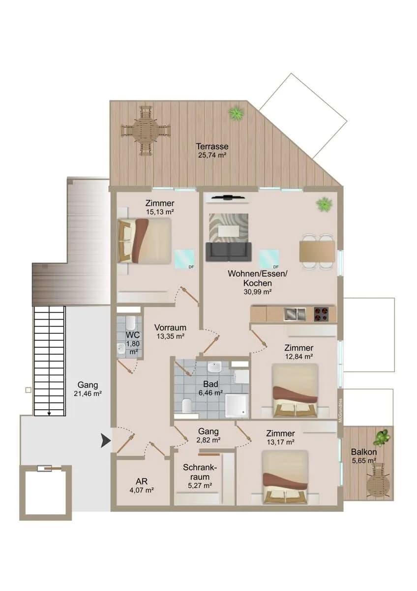 4-Zimmer-Wohnung kaufen in Klagenfurt – 106,6 m², € 642.500 – Bild 6 von 6