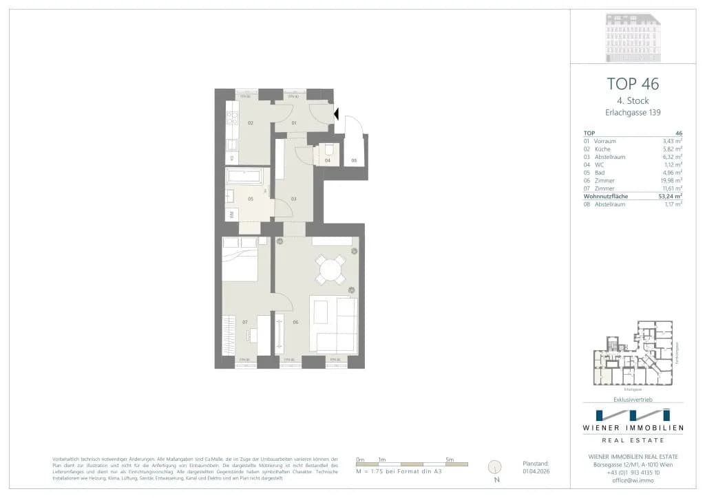 3-Zimmer-Wohnung kaufen in Wien – 53,24 m², € 196.854 – Bild 9 von 11