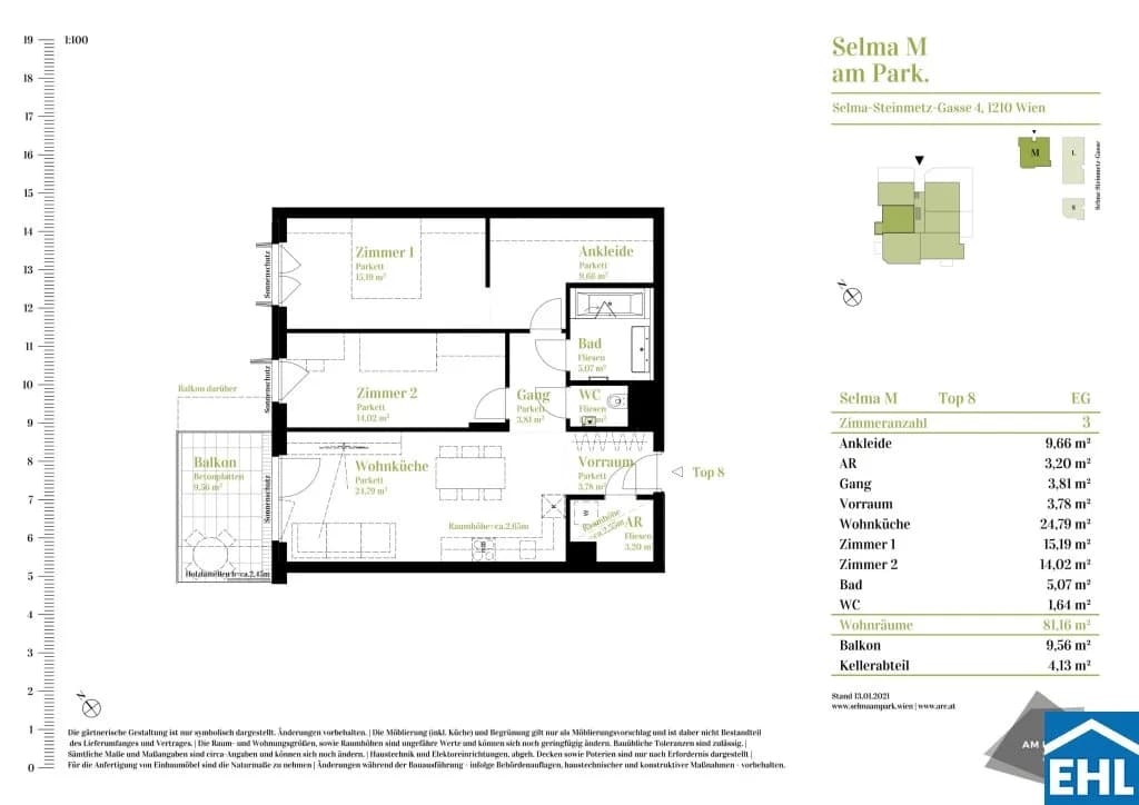 3-Zimmer-Wohnung kaufen in Wien – 81,16 m², € 425.000 – Bild 12 von 12