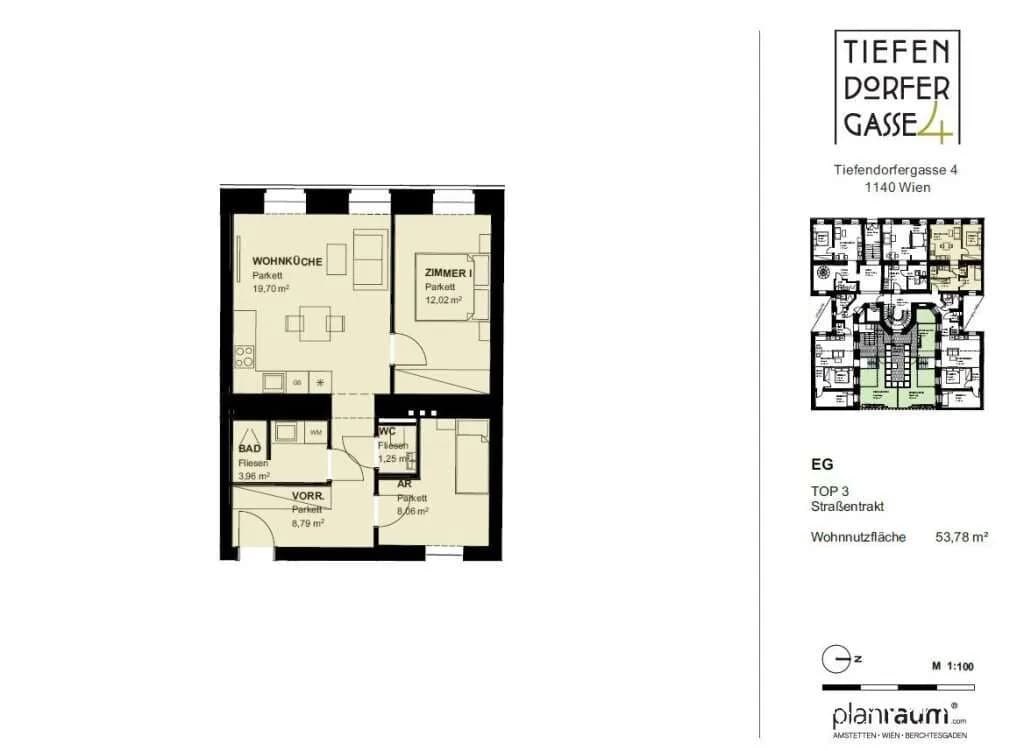 2-Zimmer-Wohnung kaufen in Wien – 53,69 m², € 259.000 – Bild 13 von 13