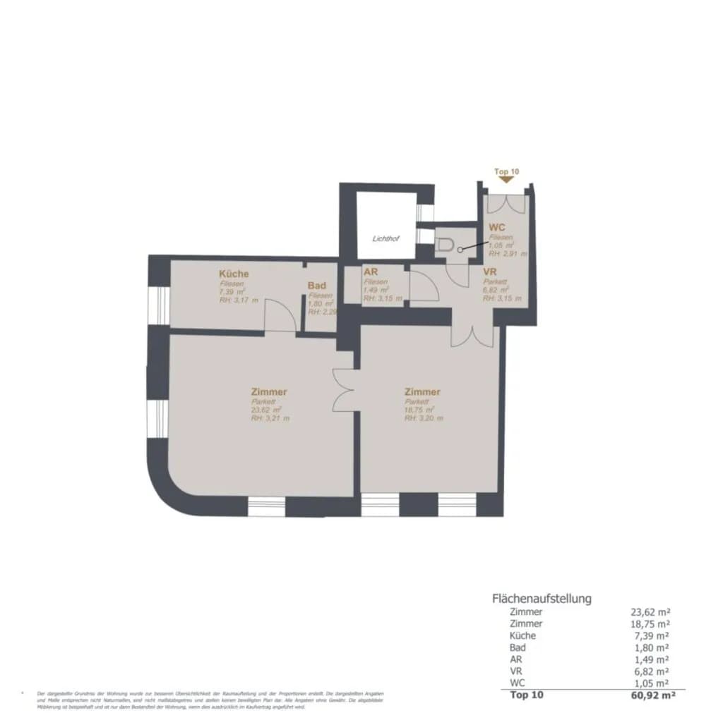 2-Zimmer-Wohnung kaufen in Wien – 60,92 m², € 240.600 – Bild 13 von 13