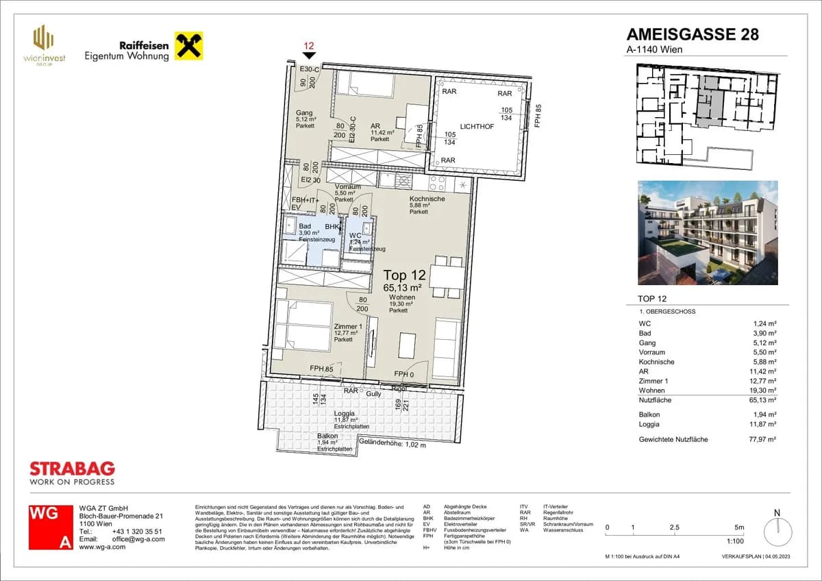 3-Zimmer-Wohnung mieten in Wien – 65,13 m², € 1.630 – Bild 15 von 15