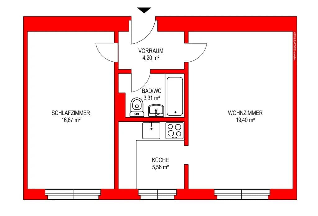 2-Zimmer-Wohnung kaufen in Wien – 50 m², € 167.000 – Bild 11 von 11