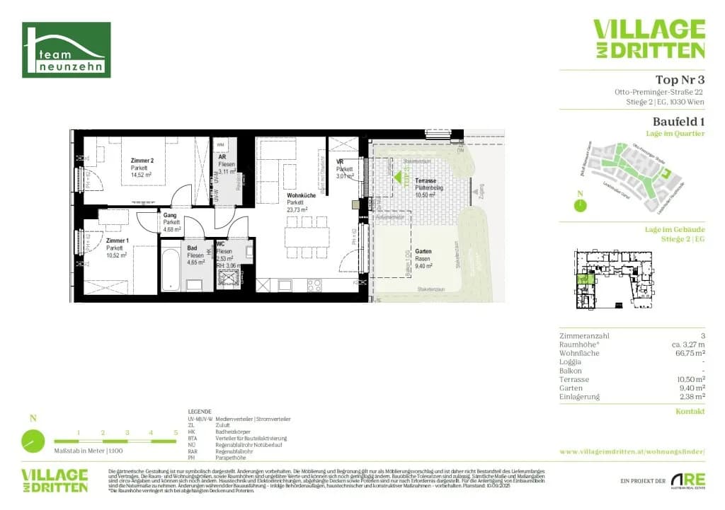3-Zimmer-Wohnung mieten in Wien – 66,75 m², € 1.599 – Bild 29 von 29