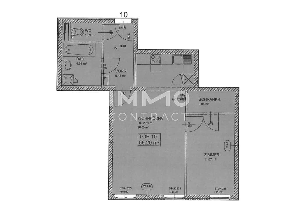 2-Zimmer-Wohnung mieten in Wien – 56,2 m², € 1.001 – Bild 11 von 11