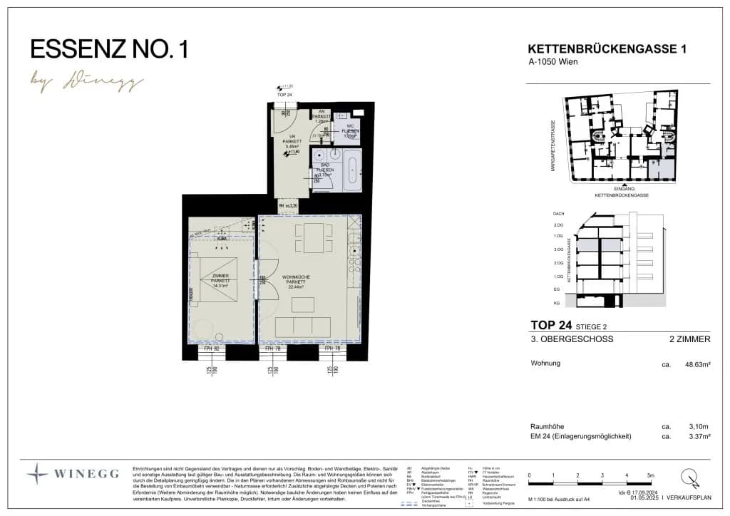 2-Zimmer-Wohnung kaufen in Wien – 48,63 m², € 549.000 – Bild 20 von 20