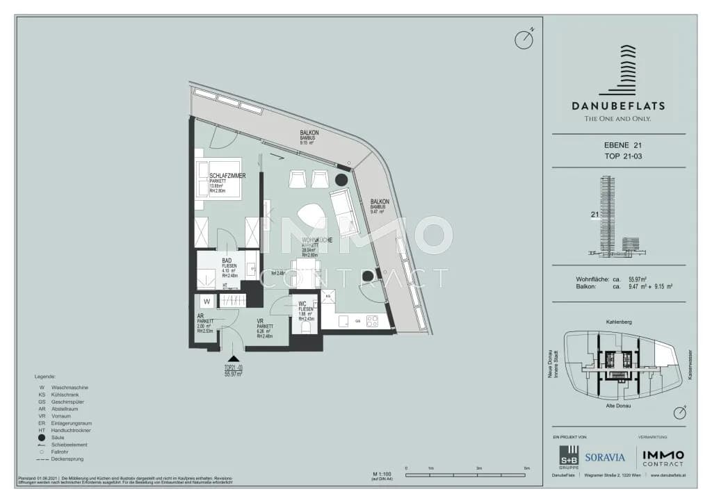 2-Zimmer-Wohnung mieten in Wien – 55,97 m², € 2.200 – Bild 18 von 18