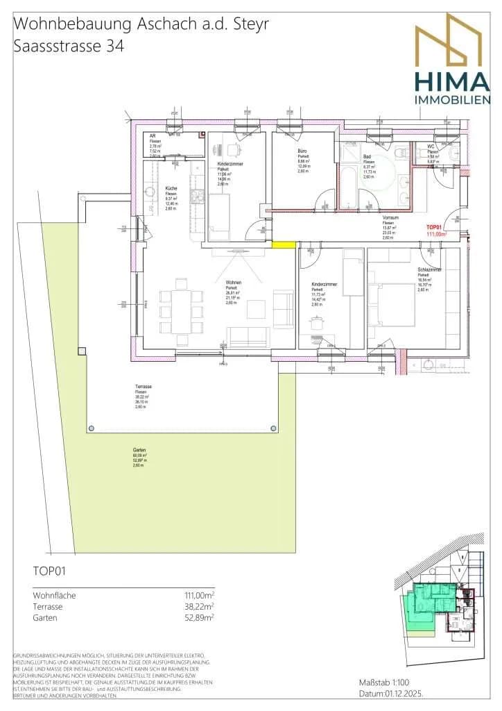 4-Zimmer-Wohnung kaufen in Steyr-Land – 111 m², € 540.634 – Bild 8 von 8