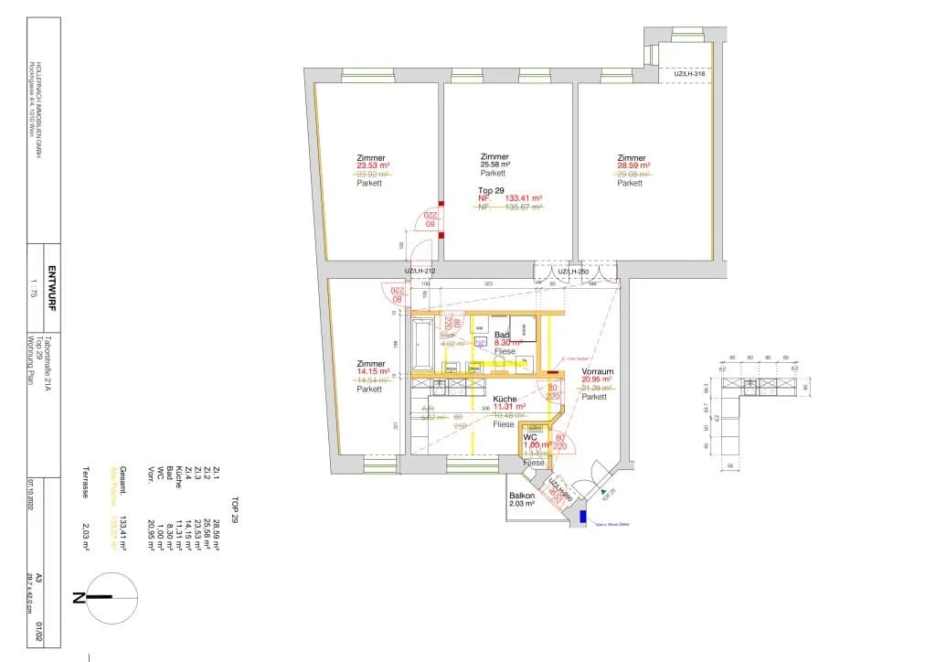4-Zimmer-Wohnung mieten in Wien – 135,67 m², € 2.595 – Bild 19 von 20