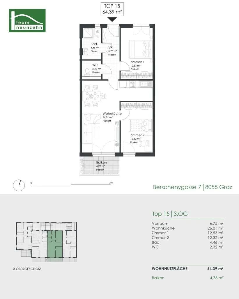 Immobilie kaufen in Graz – 64,39 m², € 270.560 – Bild 9 von 9