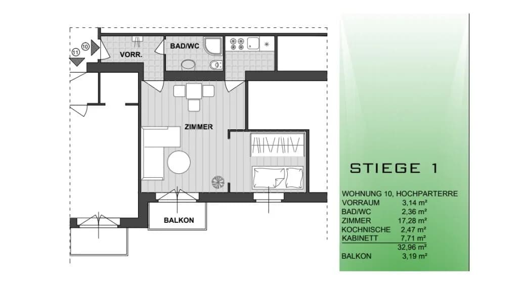 2-Zimmer-Wohnung kaufen in Wien – 32,52 m², € 179.000 – Bild 16 von 16