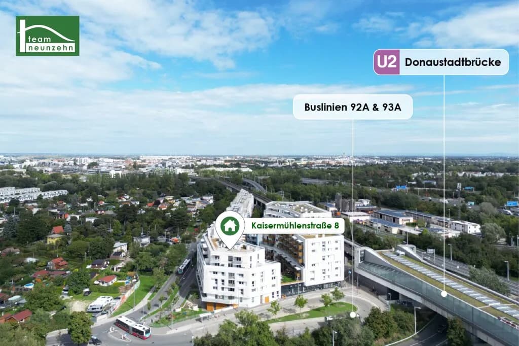 2-Zimmer-Wohnung mieten in Wien – 46,75 m², € 1.075