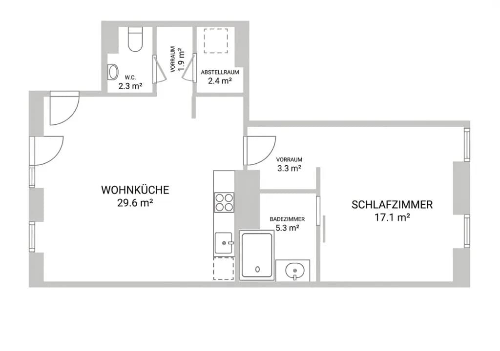 2-Zimmer-Wohnung mieten in Wien – 60,67 m², € 1.329 – Bild 13 von 13