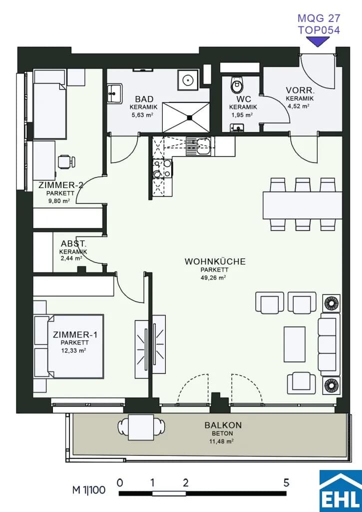 3-Zimmer-Wohnung mieten in Graz – 86,43 m², € 1.345 – Bild 7 von 7
