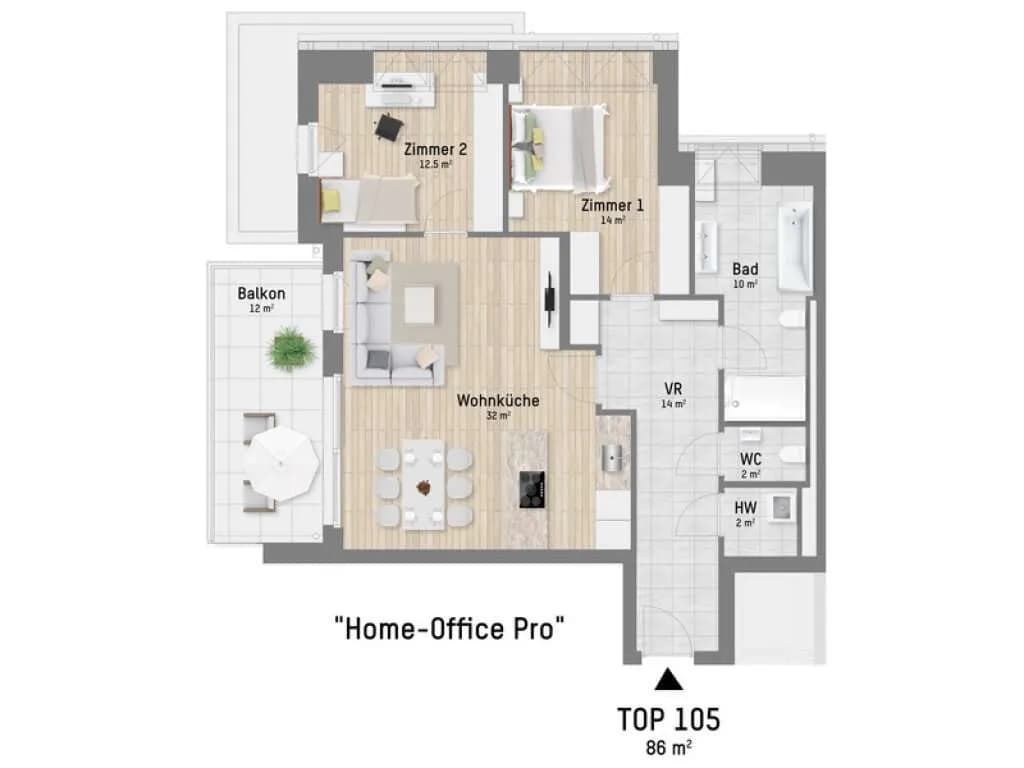3-Zimmer-Wohnung kaufen in Wien – 85,87 m², € 659.900 – Bild 8 von 8