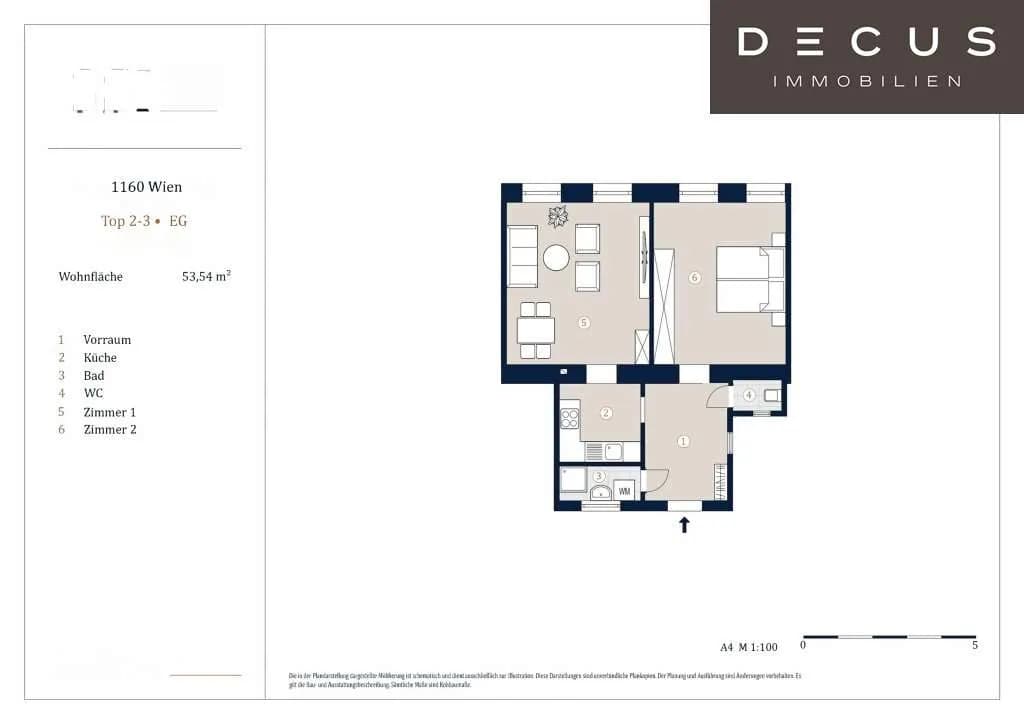 2-Zimmer-Wohnung kaufen in Wien – 53,54 m², € 245.000 – Bild 9 von 9