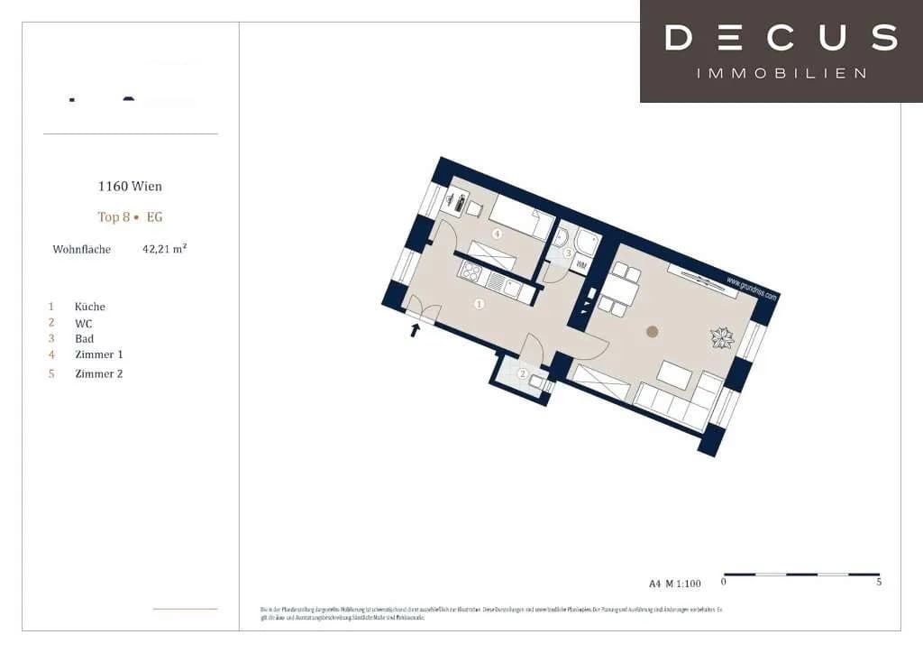 2-Zimmer-Gewerbeimmobilie kaufen in Wien – 42,21 m², € 175.000 – Bild 11 von 11